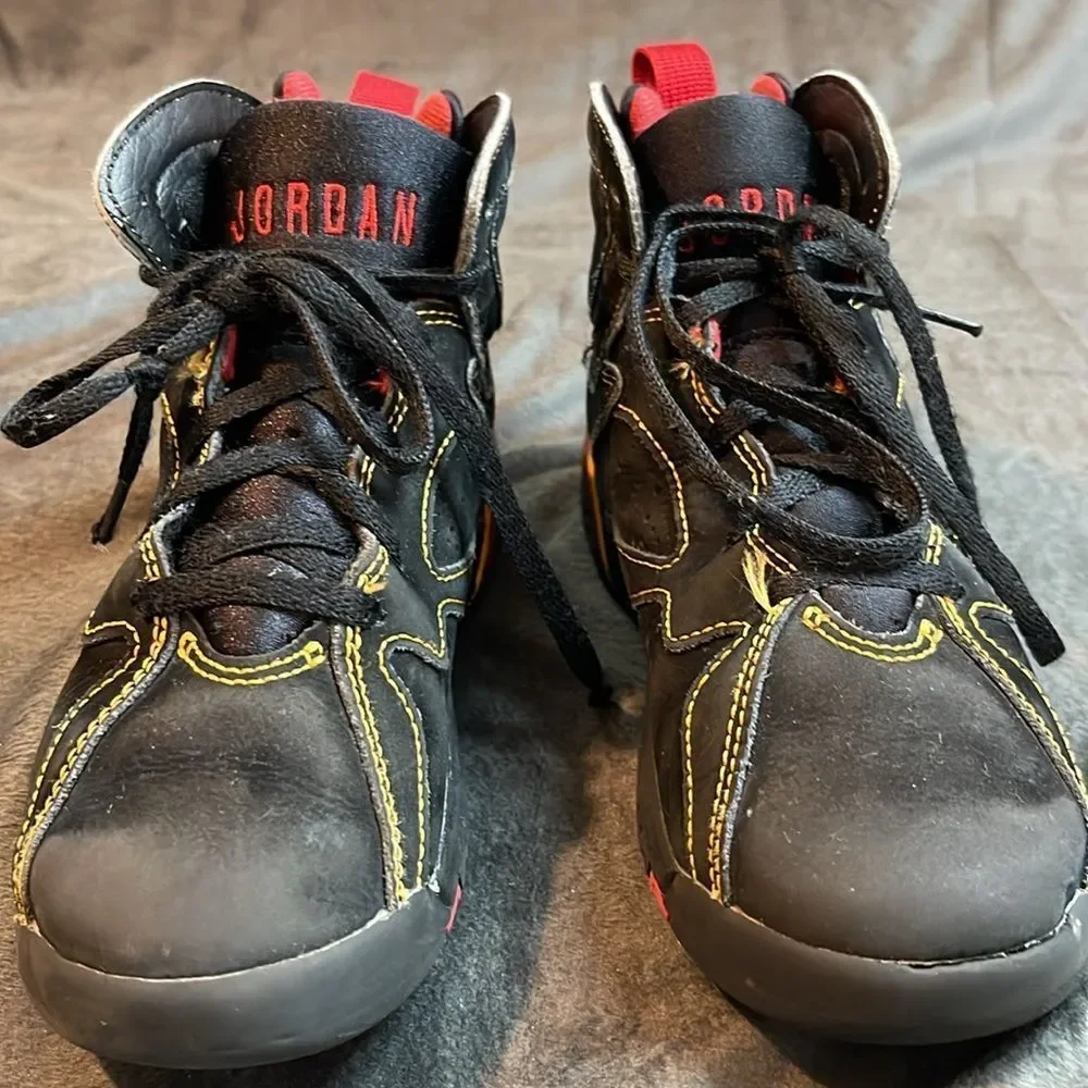 Air Jordan 7 Retro 'Citrus' US Basketball Sneakers, 1.5 Youth